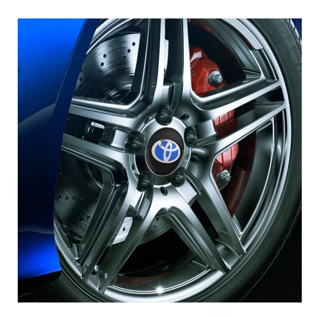SET X4 TAPA CENTRO LLANTAS AUTOS 60MM UNIVERSAL TOYOTA L/A - 5