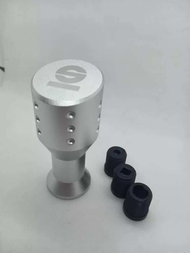 POMO PERILLA CABEZA PLANA PALANCA CAMBIO SPARCO PLATEADO - 2