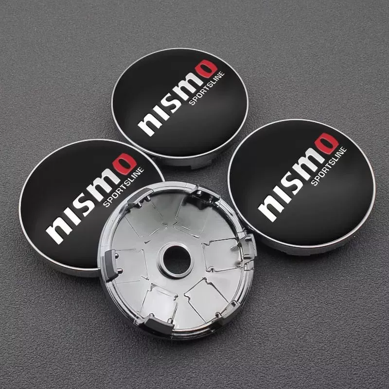SET X4 TAPA CENTRO LLANTAS AUTOS 60MM UNIVERSAL NISMO - 5