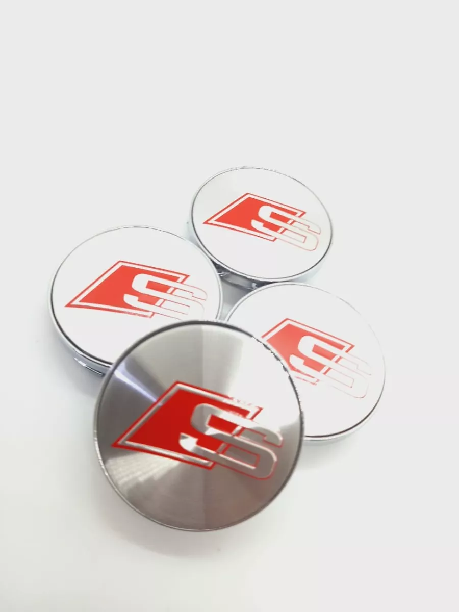 SET X4 TAPA CENTRO LLANTAS AUTOS 56MM UNIVERSAL AUDI S LINE - 1