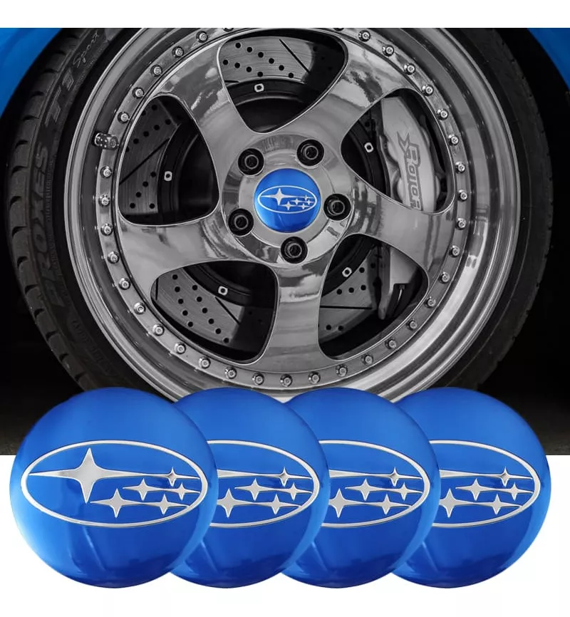 SET X4 TAPA CENTRO DE LLANTAS AUTOS 56MM SUBARU - 2