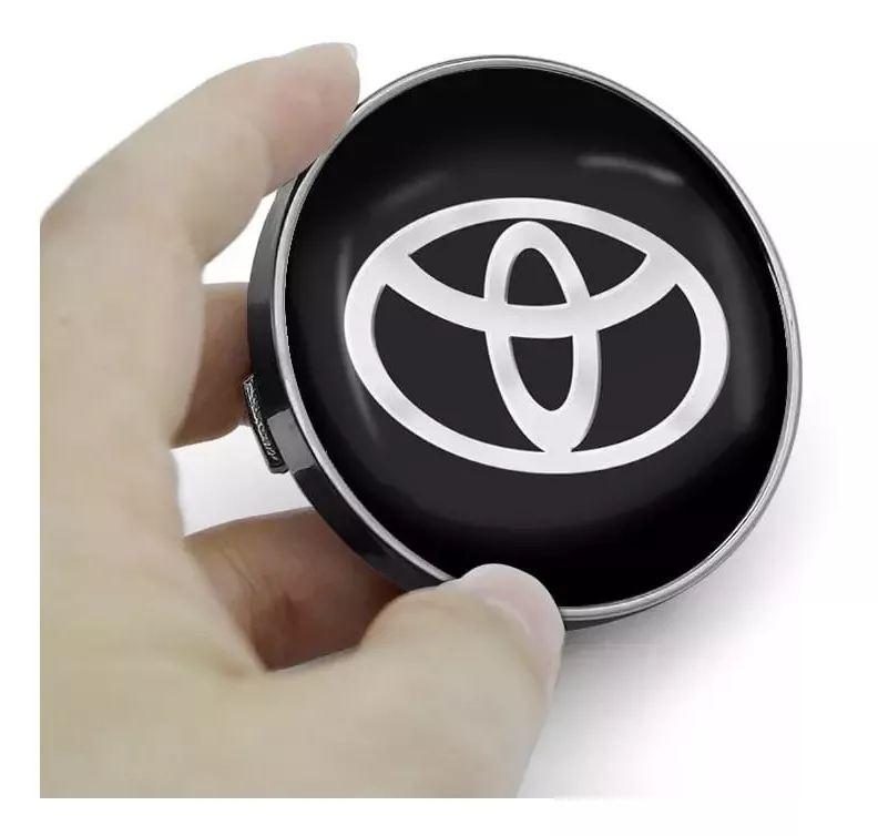 SET X4 TAPA CENTRO LLANTAS AUTO 56MM UNIVERSAL TOYOTA N/P - 1