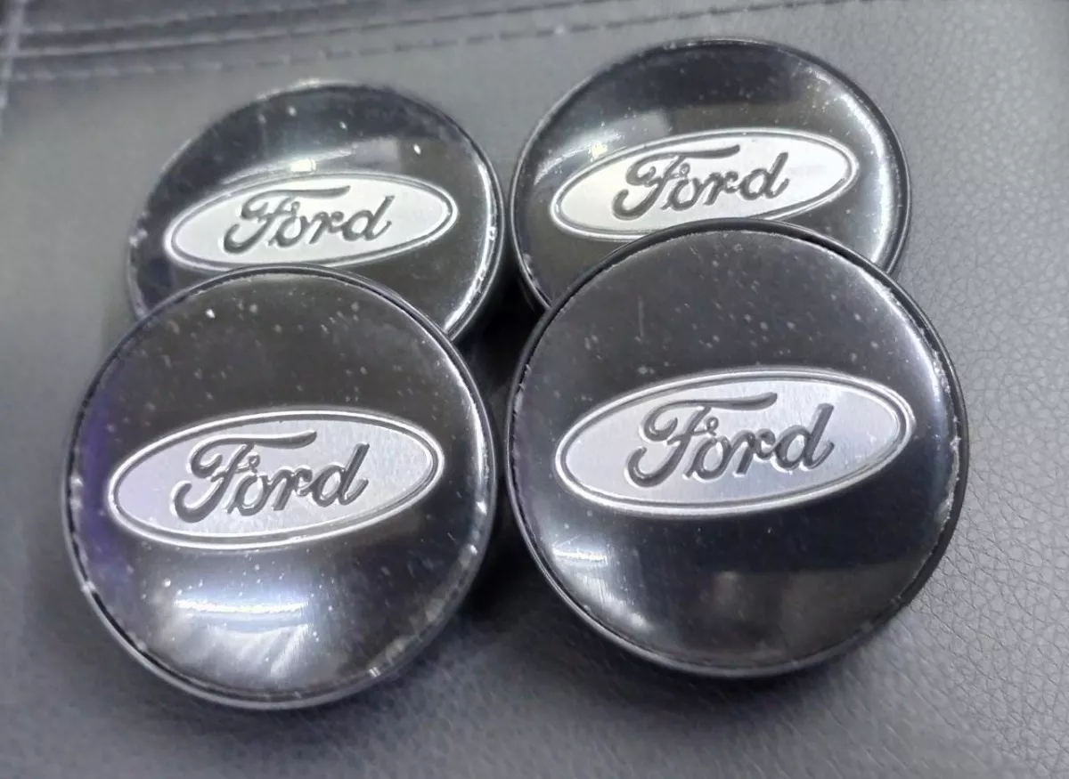 SET X4 TAPA CENTRO DE LLANTAS DE AUTOS 60MM UNIVERSAL NE/PLA - 5