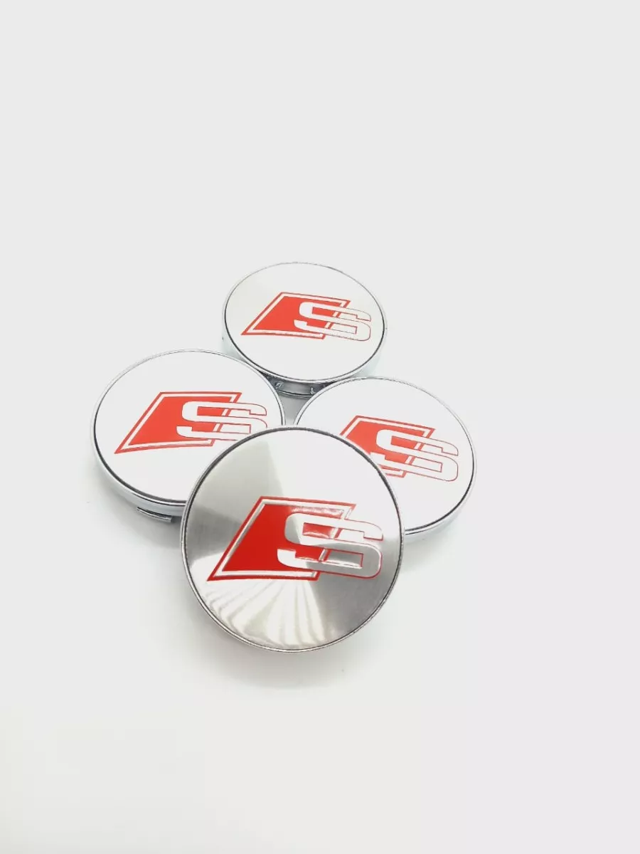 SET X4 TAPA CENTRO LLANTAS AUTOS 60MM UNIVERSAL AUDI S LINE - 3