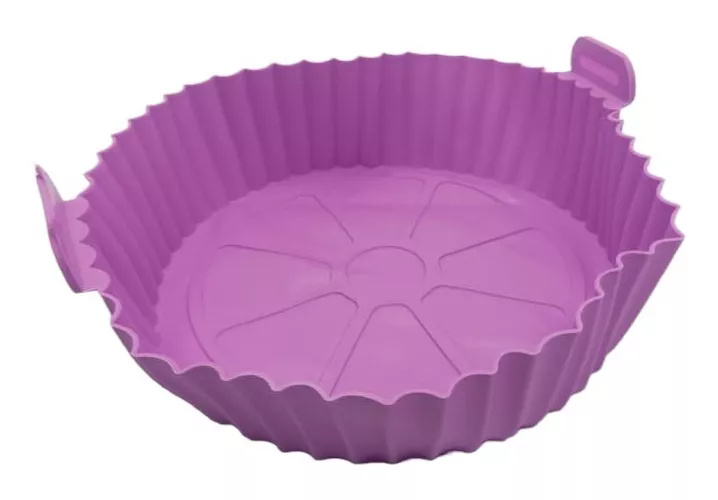 CESTA SILICONA FREIDORA AIRE BANDEJA MORADO CIRCULAR - 1