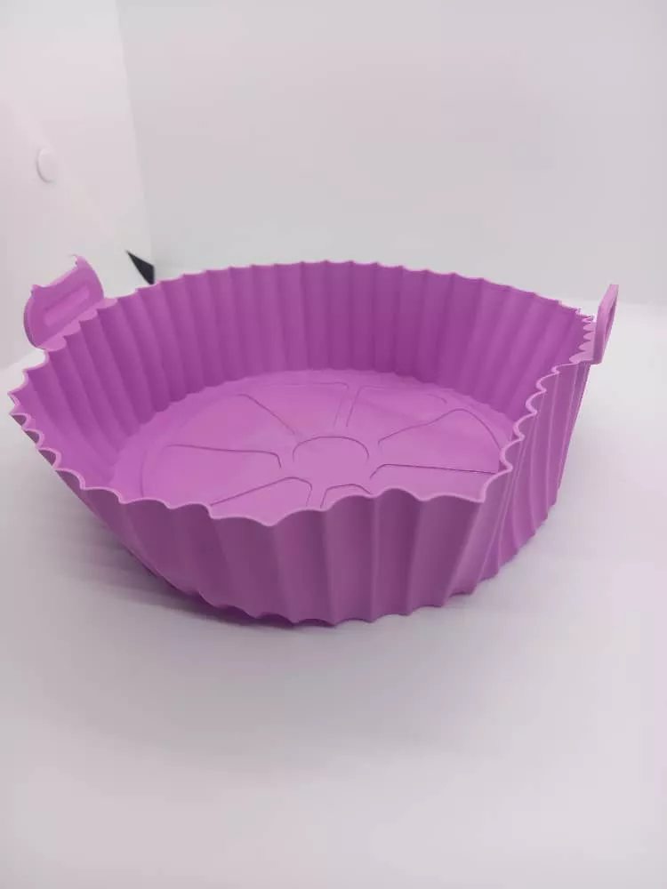 CESTA SILICONA FREIDORA AIRE BANDEJA MORADO CIRCULAR - 2