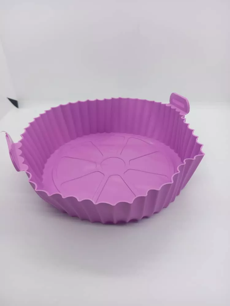 CESTA SILICONA FREIDORA AIRE BANDEJA MORADO CIRCULAR - 4