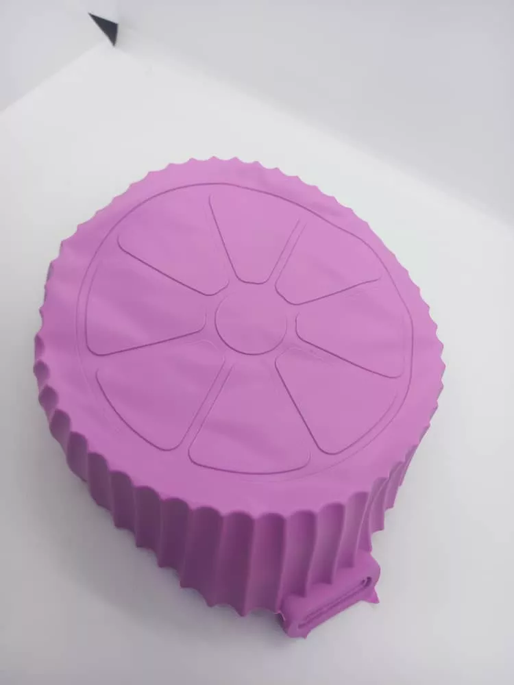 CESTA SILICONA FREIDORA AIRE BANDEJA MORADO CIRCULAR - 5