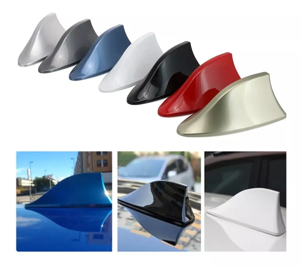 ANTENA ALETA TIBURÓN AUTOS CAMIONETAS Y SUV UNIVERSAL AZUL - 1