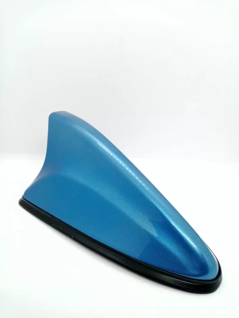 ANTENA ALETA DE TIBURÓN CON BASE IMPERMEABLE AZUL - 2