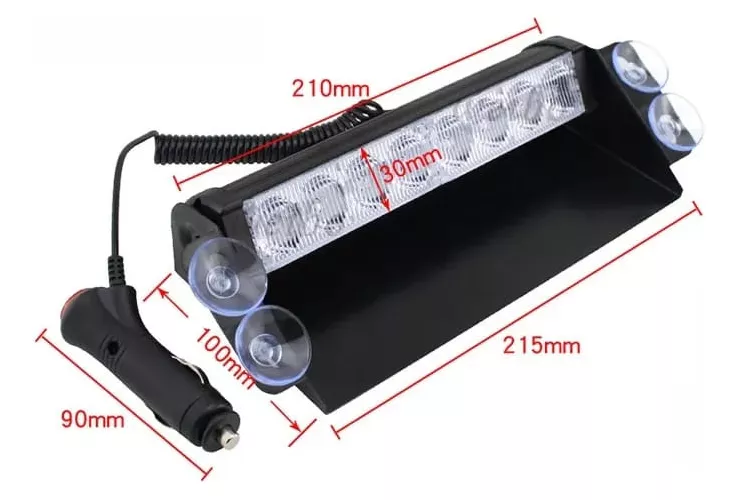 LUZ BALIZA DESTELLANTE ESTROBOSCÓPICA ADVERTENCIA PARABRISAS - 4