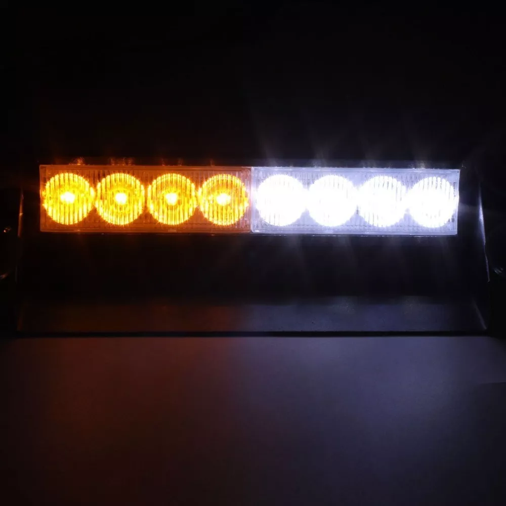 LUZ BALIZA DESTELLANTE ESTROBOSCÓPICA ADVERTENCIA AMBAR/BLAN - 2