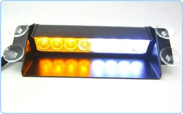 LUZ BALIZA DESTELLANTE ESTROBOSCÓPICA ADVERTENCIA AMBAR/BLAN - 3