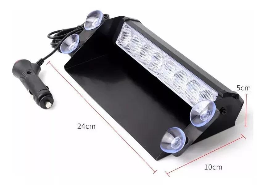 LUZ BALIZA DESTELLANTE ESTROBOSCÓPICA ADVERTENCIA AMBAR/BLAN - 4