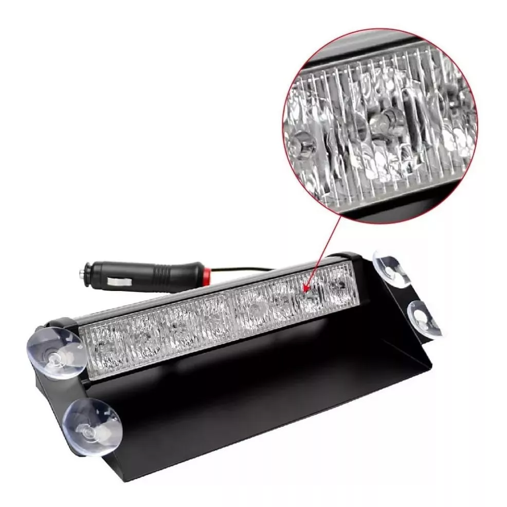 LUZ BALIZA DESTELLANTE ESTROBOSCÓPICA ADVERTENCIA AMBAR/BLAN - 5
