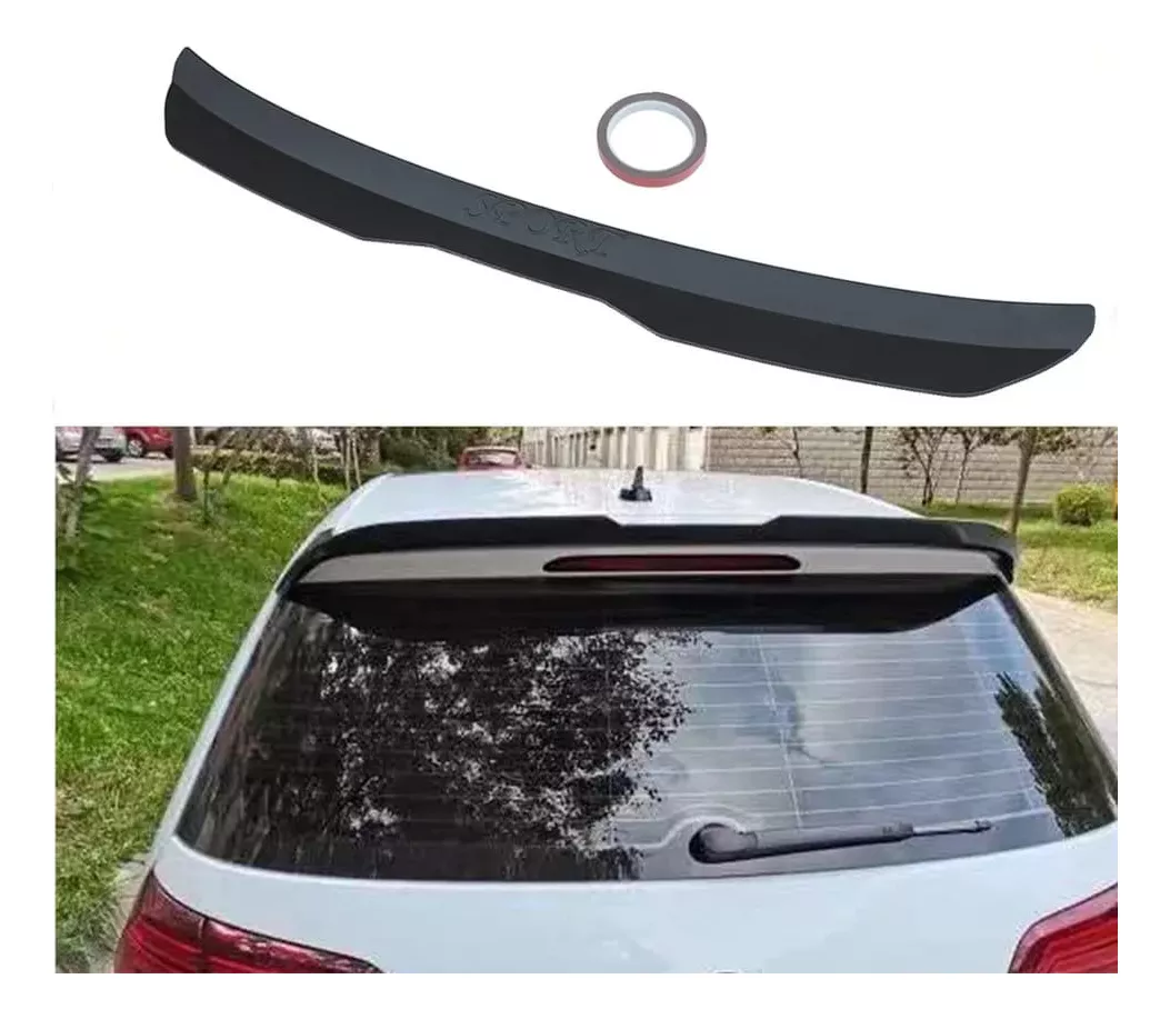 ALERÓN TRASERO PLASTICO TUNNING TIPO BMW COLOR NEGRO MATE - 3