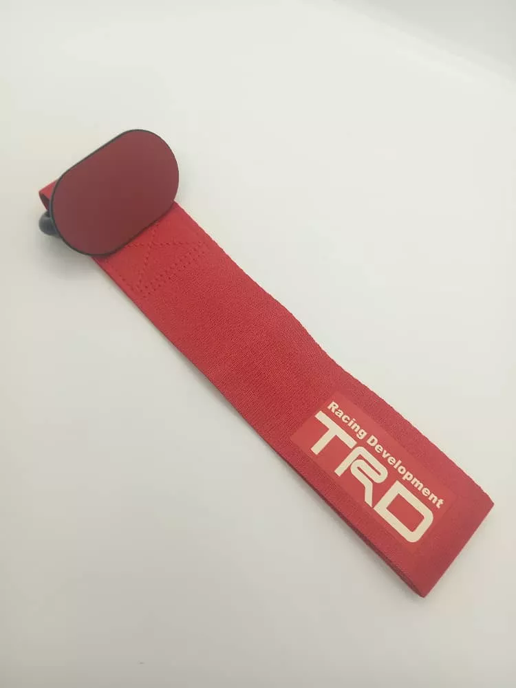 CINTA CORREA REMOLQUE ARRASTRE TOW STRAP TRD ROJO ADHESIVA - 3