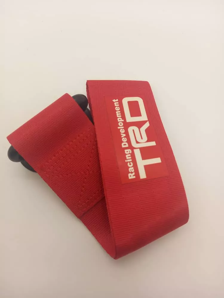 CINTA CORREA REMOLQUE ARRASTRE TOW STRAP TRD ROJO ADHESIVA - 5