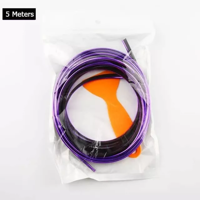 ROLLO MOLDURA EMBELLECEDOR DECORATIVA AUTO 5MTS MORADO - 4