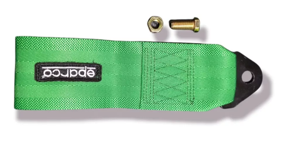 CINTA CORREA GANCHO REMOLQUE ARRASTRE TOW STRAP SPARCO VERDE - 2