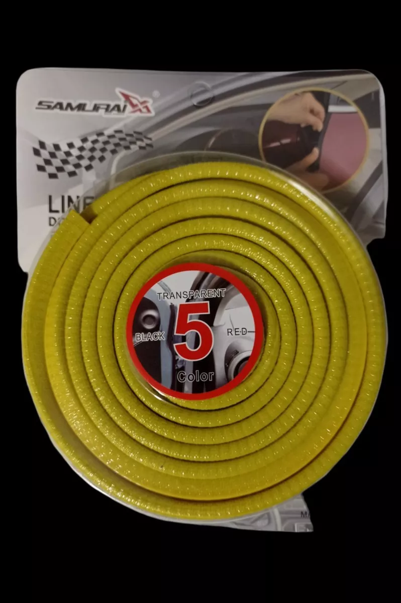 MOLDURA PROTECCIÓN PUERTA AUTO UNIVERSAL TIPO U AMARILLA - 2