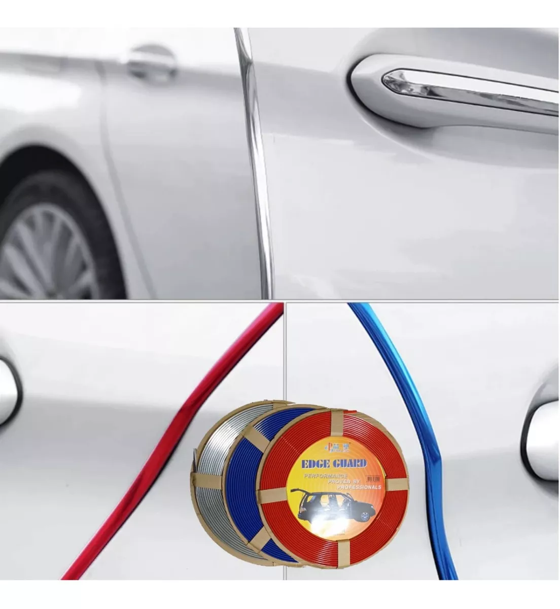 ROLLO MOLDURA PROTECTORA PARA AUTOS 15 METROS AZUL - 1