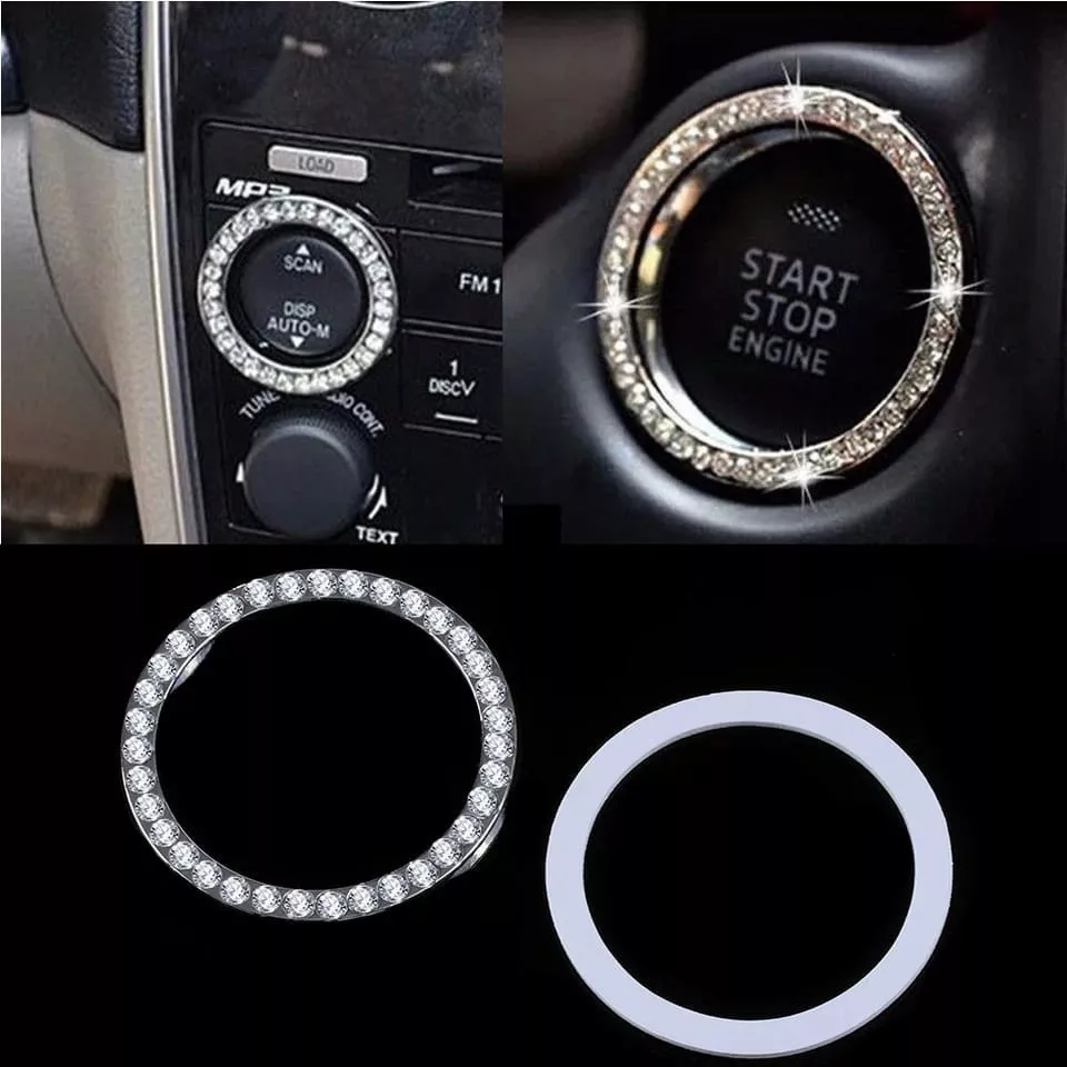 ANILLO DECORATIVO DE DIAMANTES DE IMITACIÓN PARA AUTOS Y SUV - 1