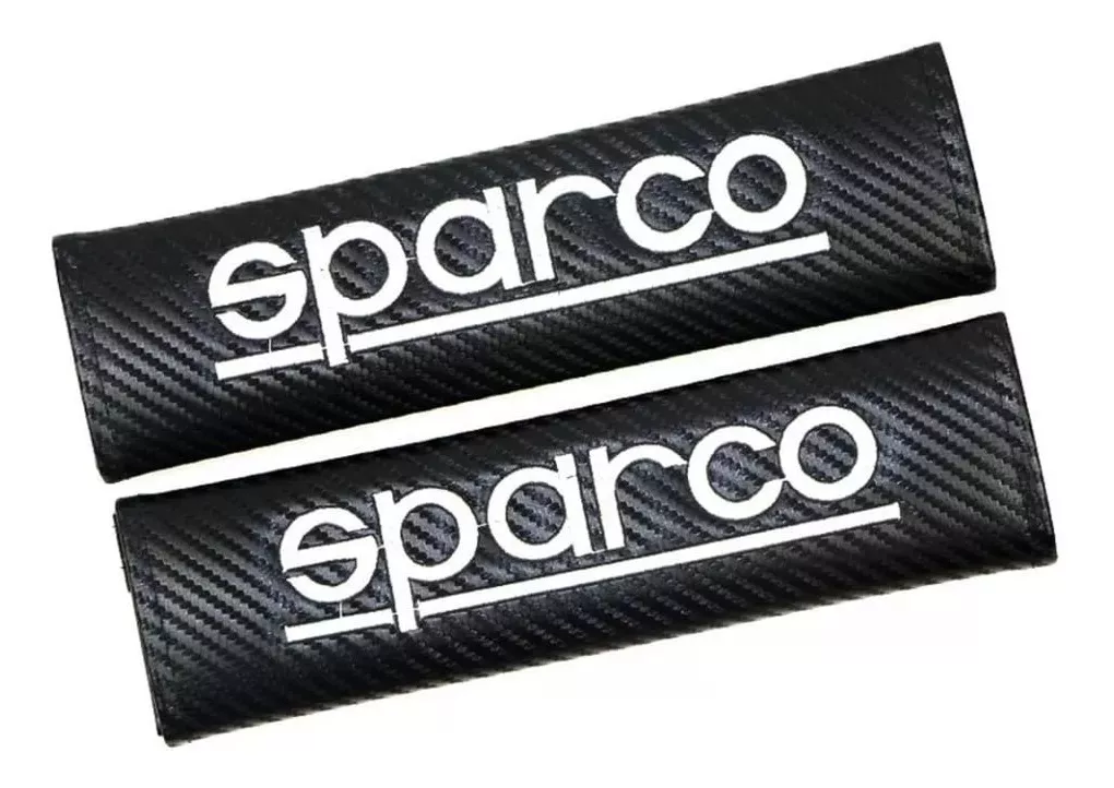 CUBRE CINTURÓN SEGURIDAD AUTO ALMOHADILLA SPARCO LETRA BLANC - 3