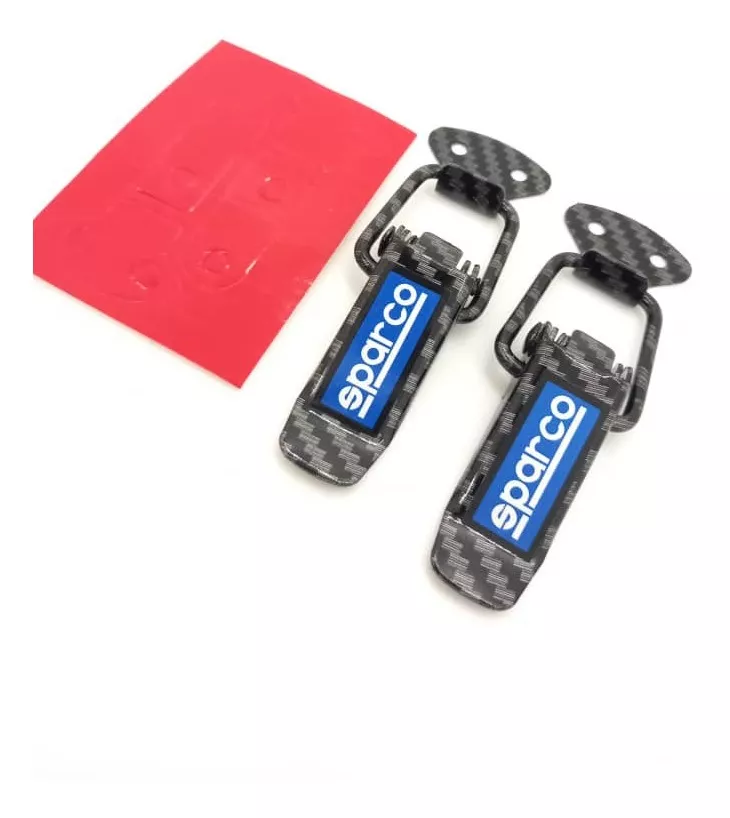 PAR CLIP GANCHO SUJETADOR PARACHOQUE FIBRA CARBONO SPARCO - 1