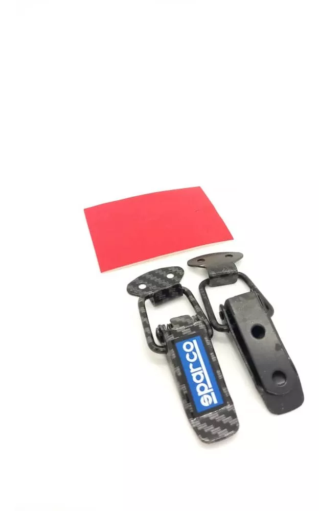 PAR CLIP GANCHO SUJETADOR PARACHOQUE FIBRA CARBONO SPARCO - 2