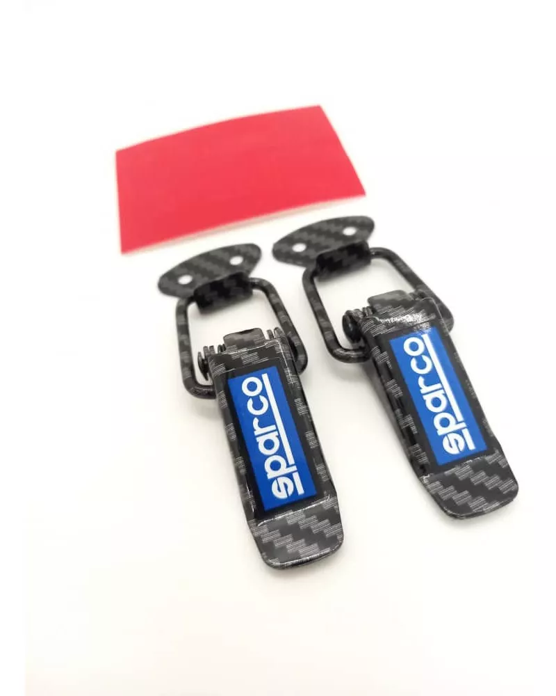 PAR CLIP GANCHO SUJETADOR PARACHOQUE FIBRA CARBONO SPARCO - 5