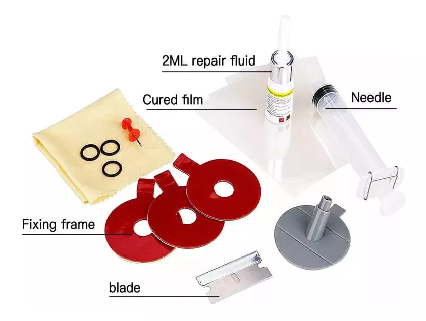 KIT HERRAMIENTA REPARACIÓN VIDRIOS PARABRISA AUTO GRIETAS - 4
