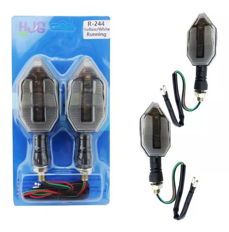 SET LUZ INTERMITENTE IDEAL PARA MOTO, MODELO DUO COLOR A/R - 1