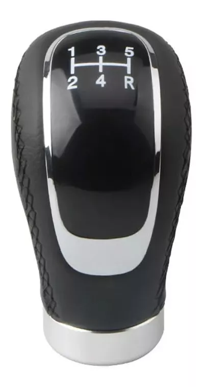 POMO PERILLA PALANCA CAMBIO ECO CUERO NEGRO 5 Ó 6 VELOCIDADE - 4