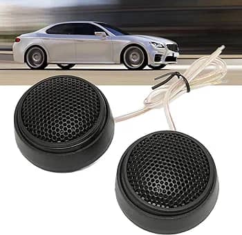 PAR DE ALTAVOCES ESTÉREO TWEETER DOMO UNIVERSALES DE SONIDO SUPER POTENTE 600W PARA AUTOS 5.3CM X 2. - 1