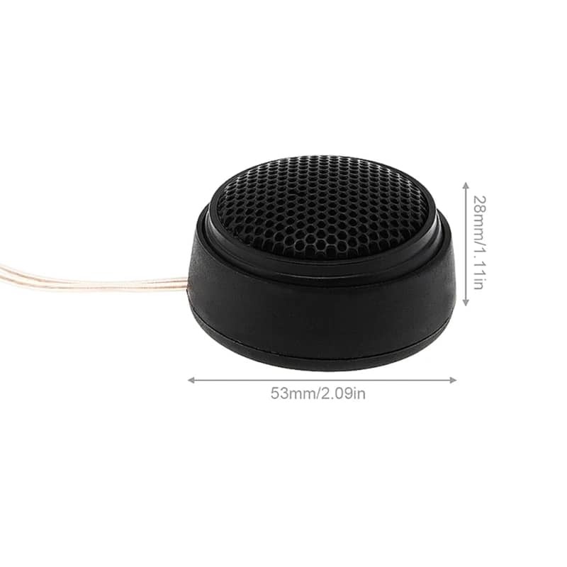 PAR DE ALTAVOCES ESTÉREO TWEETER DOMO UNIVERSALES DE SONIDO SUPER POTENTE 600W PARA AUTOS 5.3CM X 2. - 2