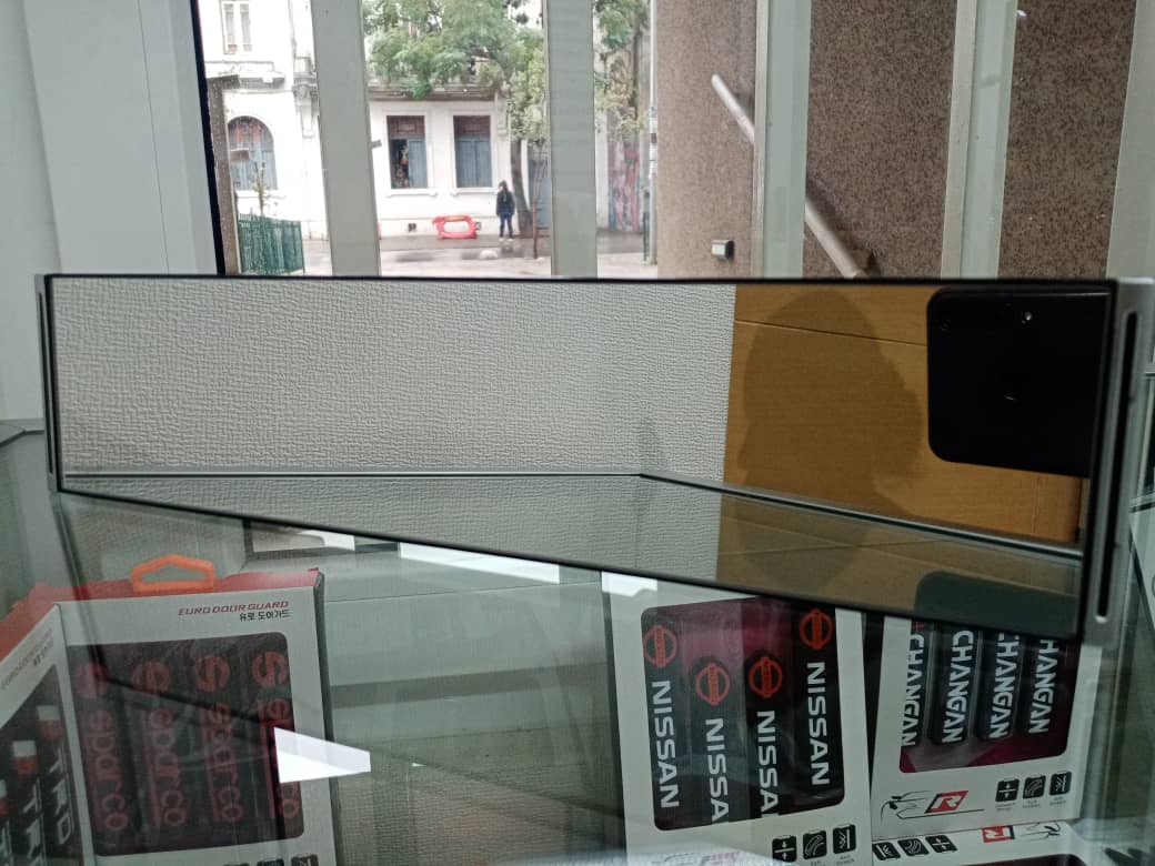 ESPEJO RETROVISOR UNIVERSAL CONVEXO PARA INTERIOR DE AUTOS, IMAGEN DE GRAN ANGULAR, ANTIDESLUMBRANTE - 1