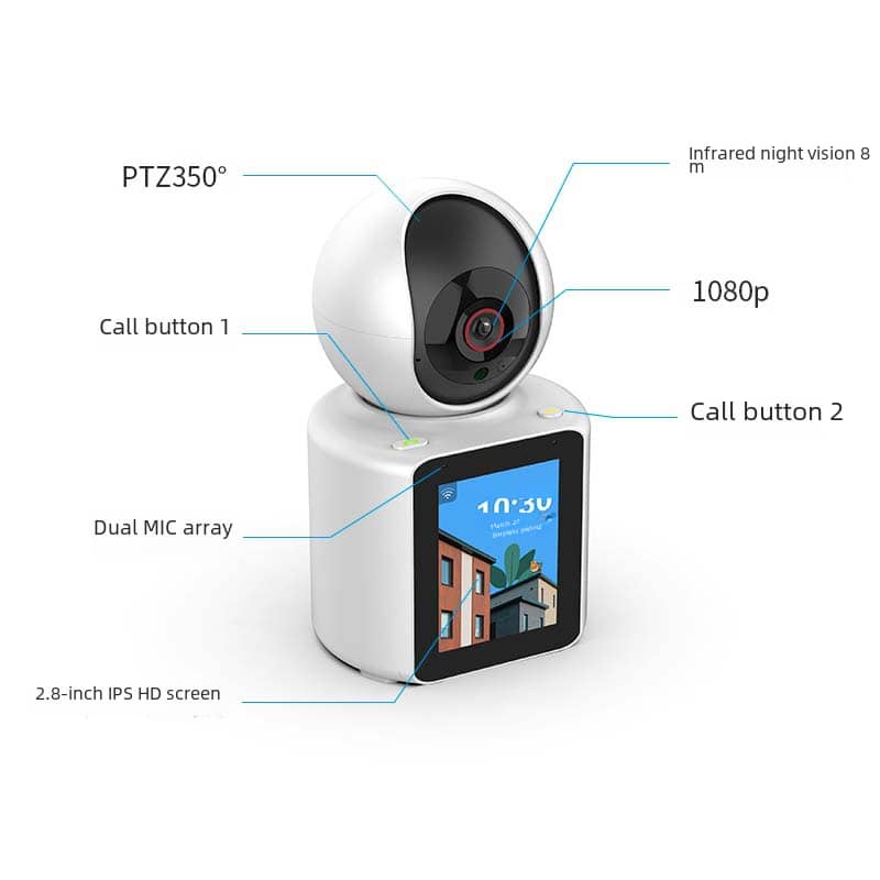 CÁMARA SEGURIDAD WIFI CON MOVIMIENTO, PANTALLA 2.4 PULGADAS - 5