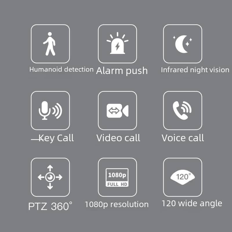 CÁMARA SEGURIDAD WIFI CON MOVIMIENTO, PANTALLA 2.4 PULGADAS - 8