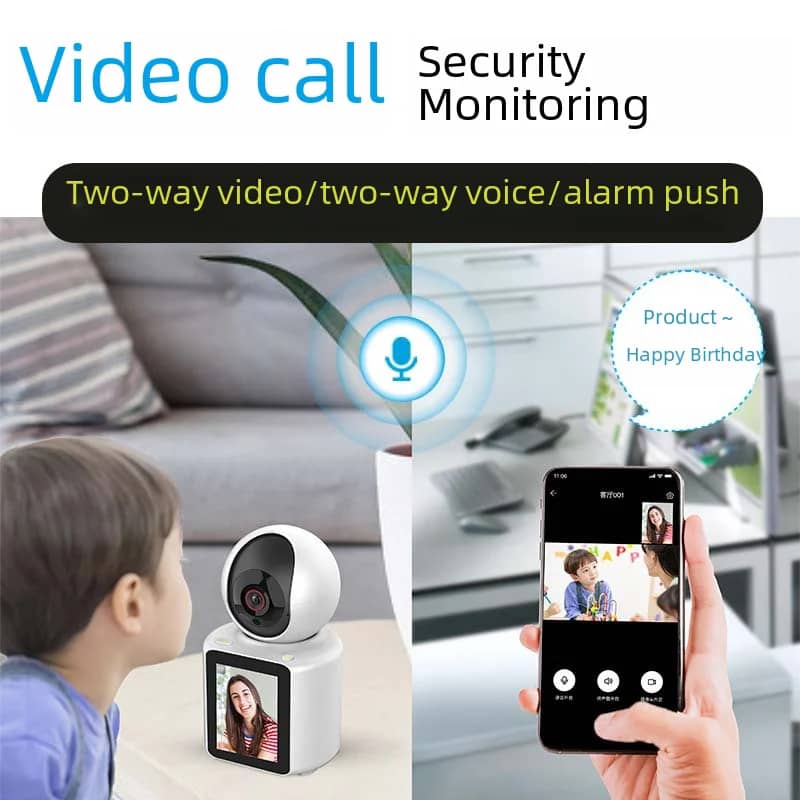 CÁMARA SEGURIDAD WIFI CON MOVIMIENTO, PANTALLA 2.4 PULGADAS - 9