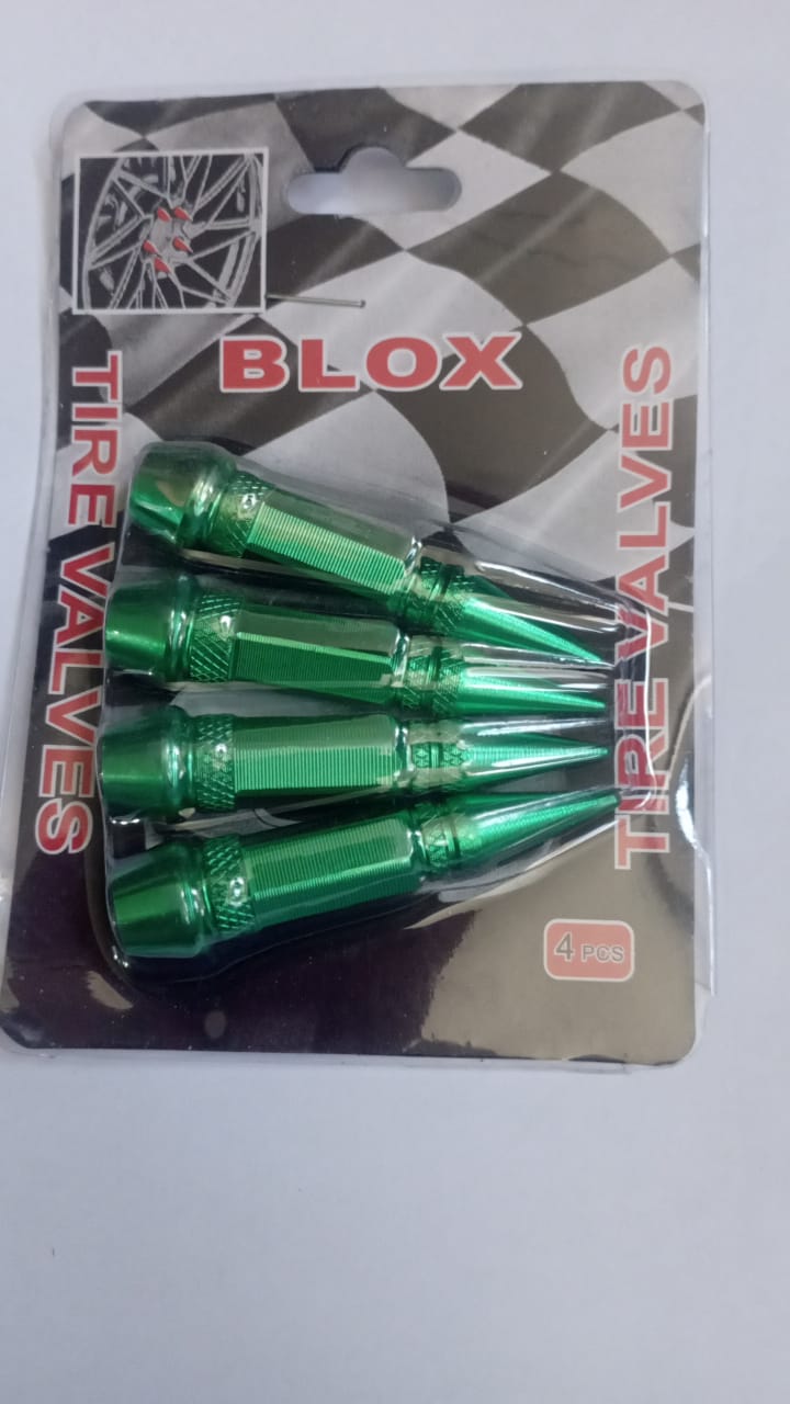 SET 4 TAPAS DE VÁLVULAS UNIVERSAL TUNNING PARA AUTOS MOTOS Y BICICLETAS 60MM COLOR VERDE - 2
