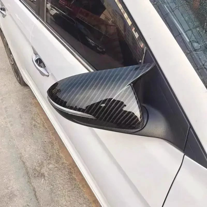 TAPAS ESPEJOS CARBONO PARA HYUNDAI ELANTRA 2017-18 / ACCENT 2018-23  I30 2017 A 2023 CON LUZ  INTERM - 6