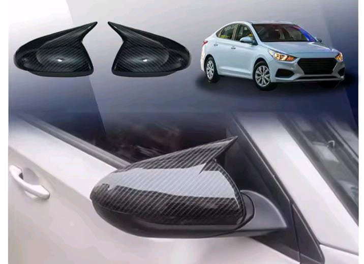TAPAS ESPEJOS CARBONO PARA HYUNDAI ELANTRA 2017-18 / ACCENT 2018-23  I30 2017 A 2023 SIN INTERMITENT - 2