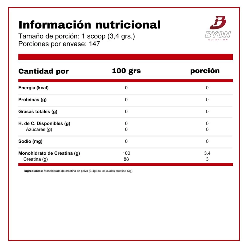 CREATINA MONOHIDRATADA 500 GRS MYPROTEIN - 2
