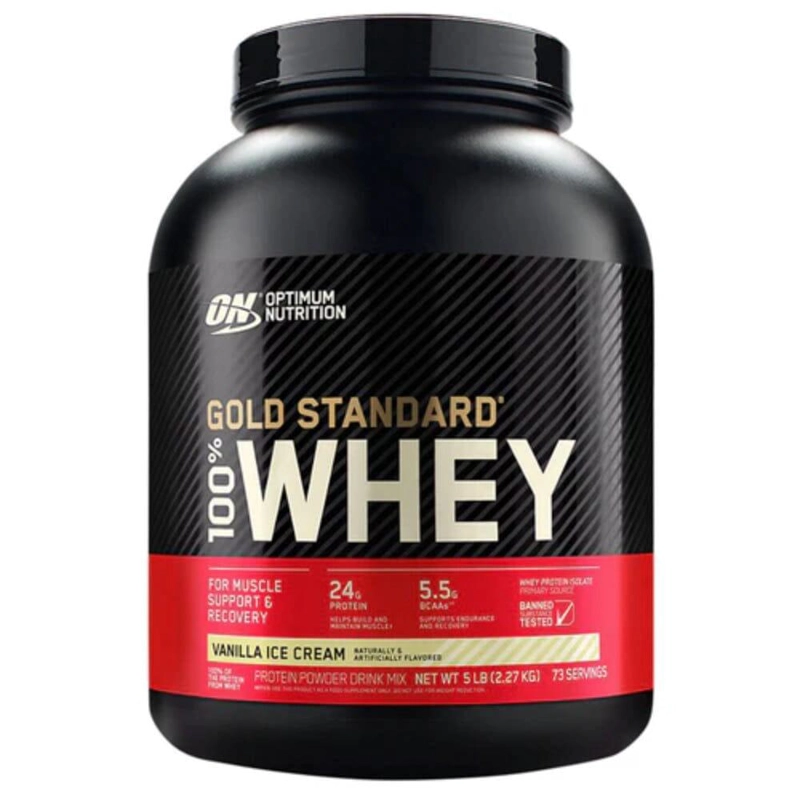 GOLD STANDARD 100% WHEY PROTEIN 5 LBS - VAINILLA ICE CREAM - 1