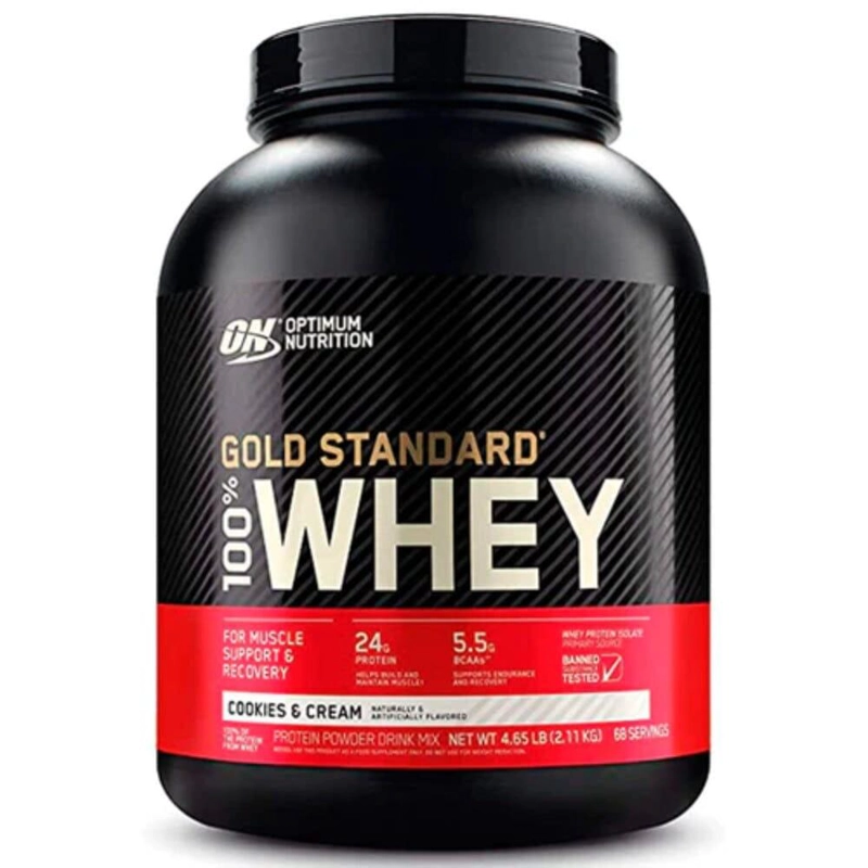 GOLD STANDARD 100% WHEY PROTEIN 5 LBS - COOKIES AND CREAM - 1