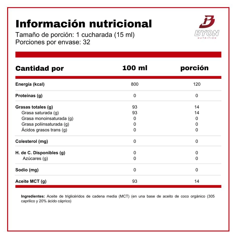 MCT OIL LIQUIDO 14 G – 473 ML - 2