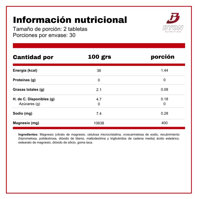 MAGNESIO CITRATO 400MG 60 TABLETAS - 2