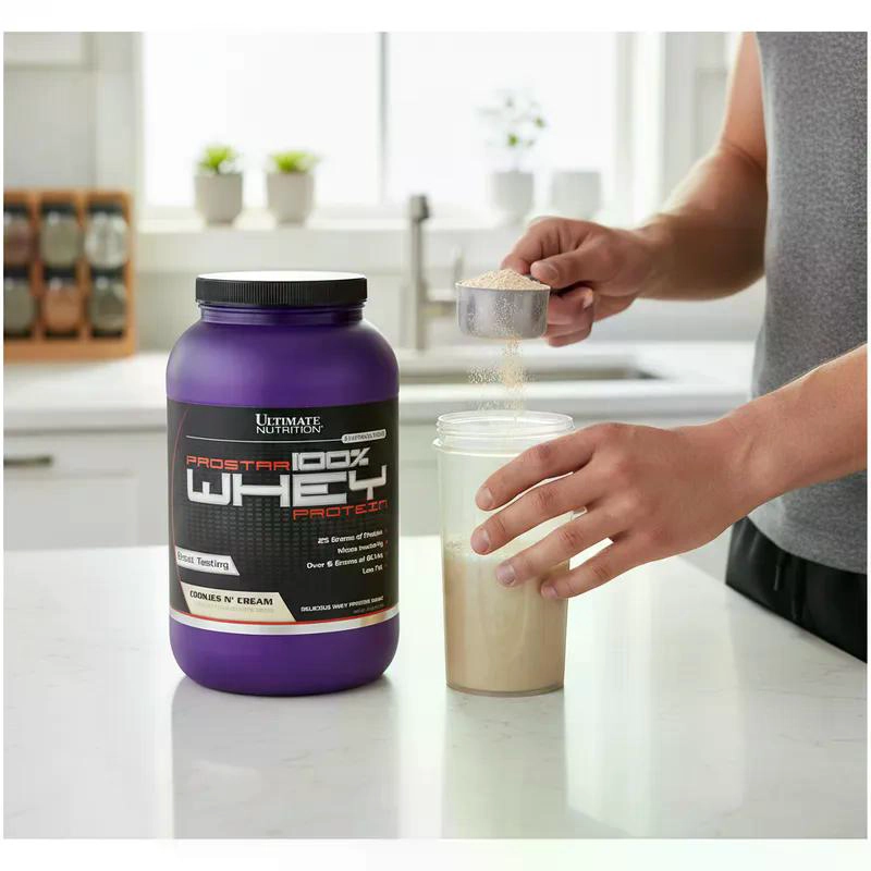 PROSTAR WHEY PROTEIN 2LBS ULTIMATE NUTRITION - COOKIES AND C - 4