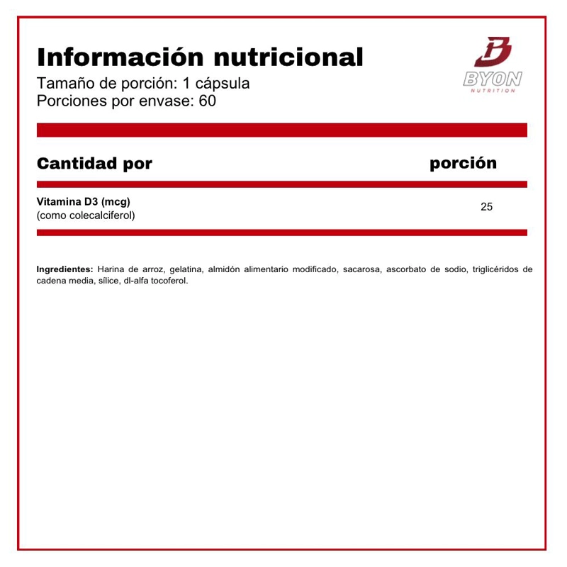 VITAMINA D3 1000 UI 60 CAPSULAS - 2